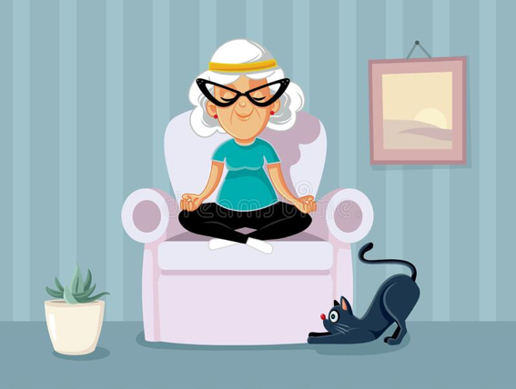 Une mamie qui fait du Yoga